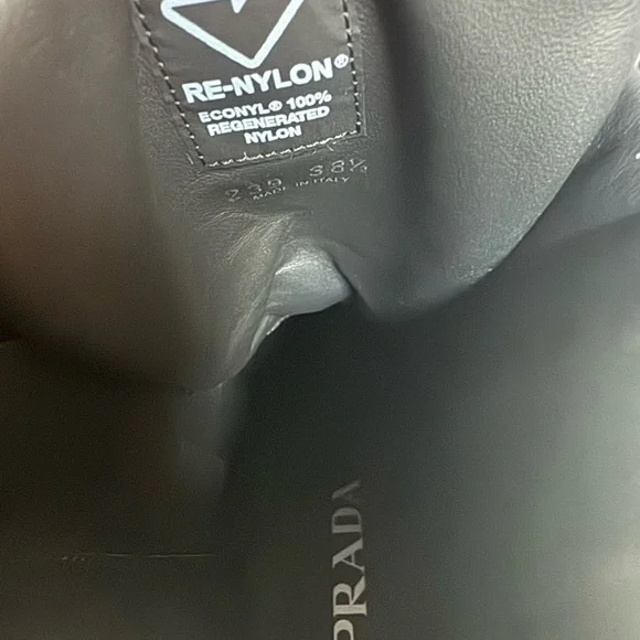 Prada Women's Brixxen Black Lace-Up Combat Boots - Picture 9 of 14